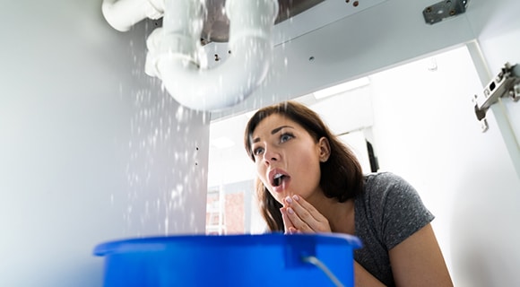 Woman With Emergency Plumbing Sink Leak Problem in Bathurst, NSW