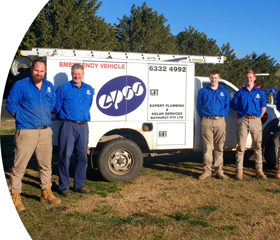 Four Plumbers in Front of the Truck in Bathurst, NSW