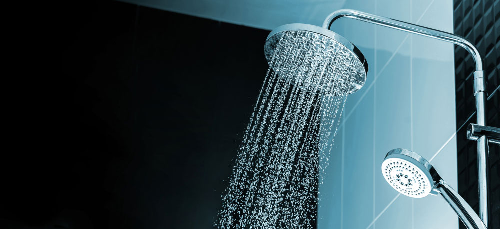 Water Flowing From Shower Head