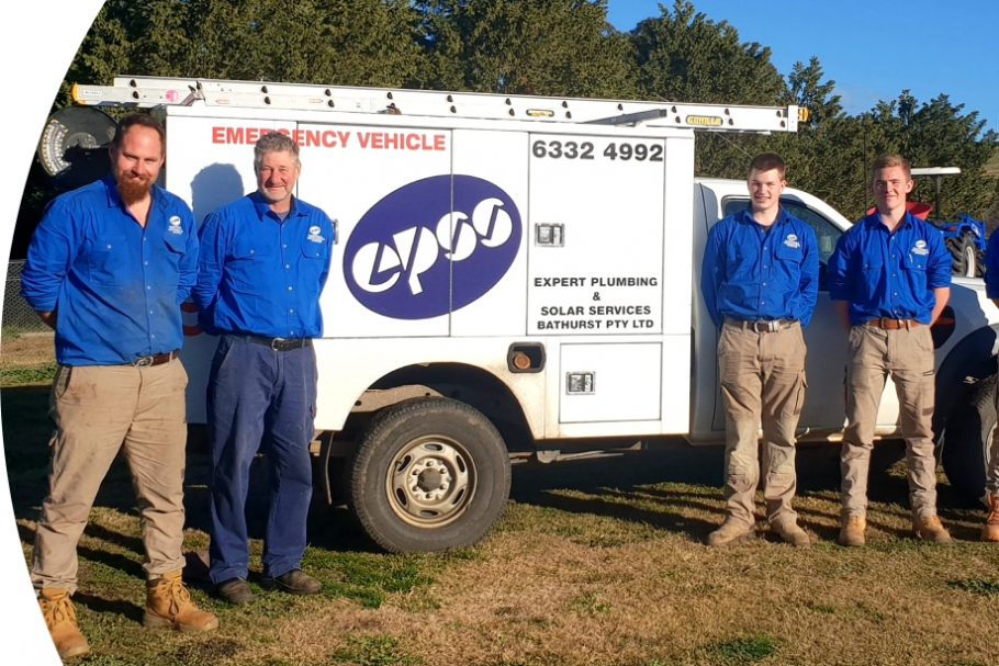 Four Plumbers in Front of the Truck in Bathurst, NSW